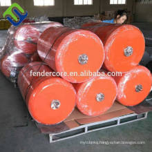 China mooring buoy foam fenders with chain and net made in Qingdao